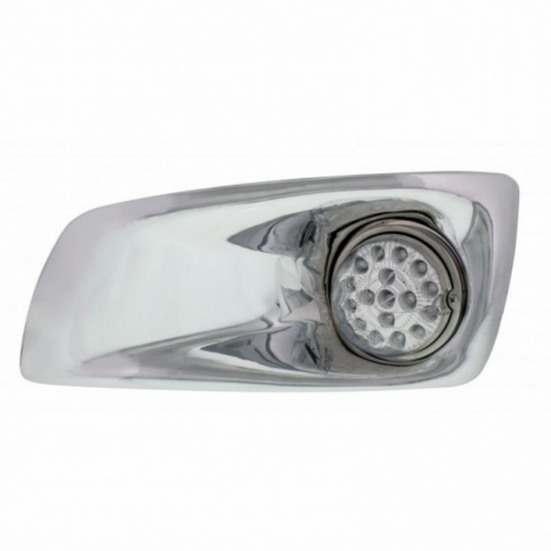 United Pacific Fog Light Cover With 17 Amber LED Clear Style Reflector Light For 2007-17 KW T660- Driver -Clear Lens 42703