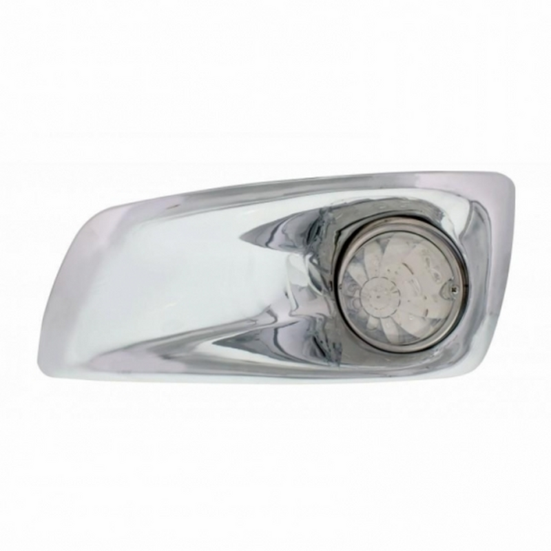United Pacific Fog Light Cover With 17 Amber LED Dual Func. Watermelon Light For 2007-17 KW T660- Driver -Clear Lens 42707