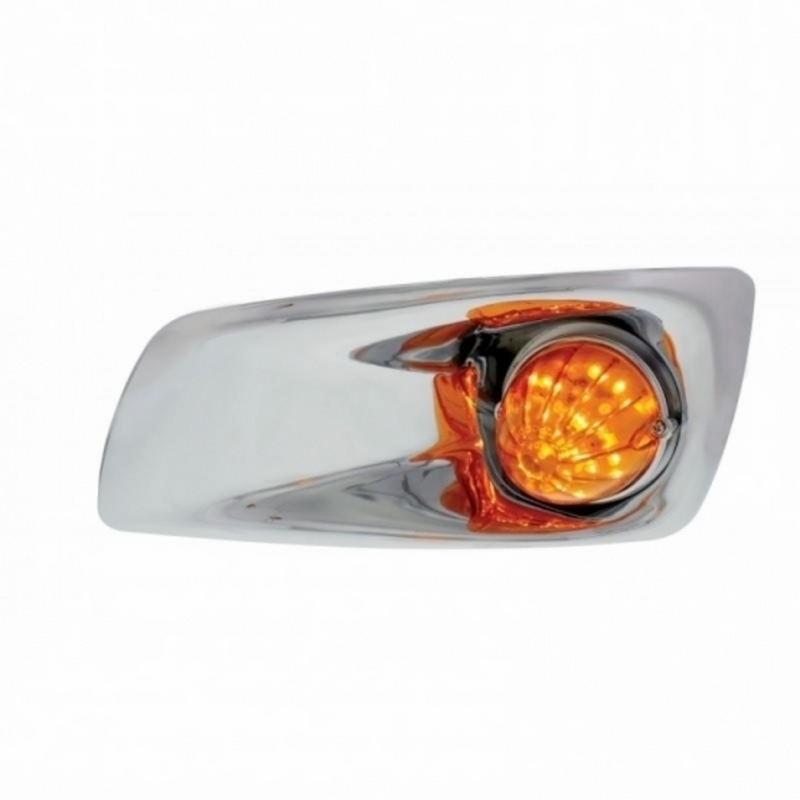 United Pacific Fog Light Cover With 19 LED Watermelon Light For 2007-17 KW T660 (Driver) Amber LED/ Amber Lens 42720