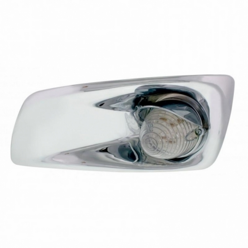 United Pacific Fog Light Cover With 19 LED Beehive Light & Visor For 2007-17 KW T660 (Driver) Amber LED/ Clear Lens 42729