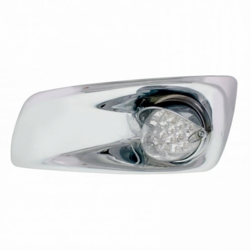 United Pacific Fog Light Cover With 19 LED Reflector Light & Visor For 2007-17 KW T660 (Driver) Amber LED/ Clear Lens 42731