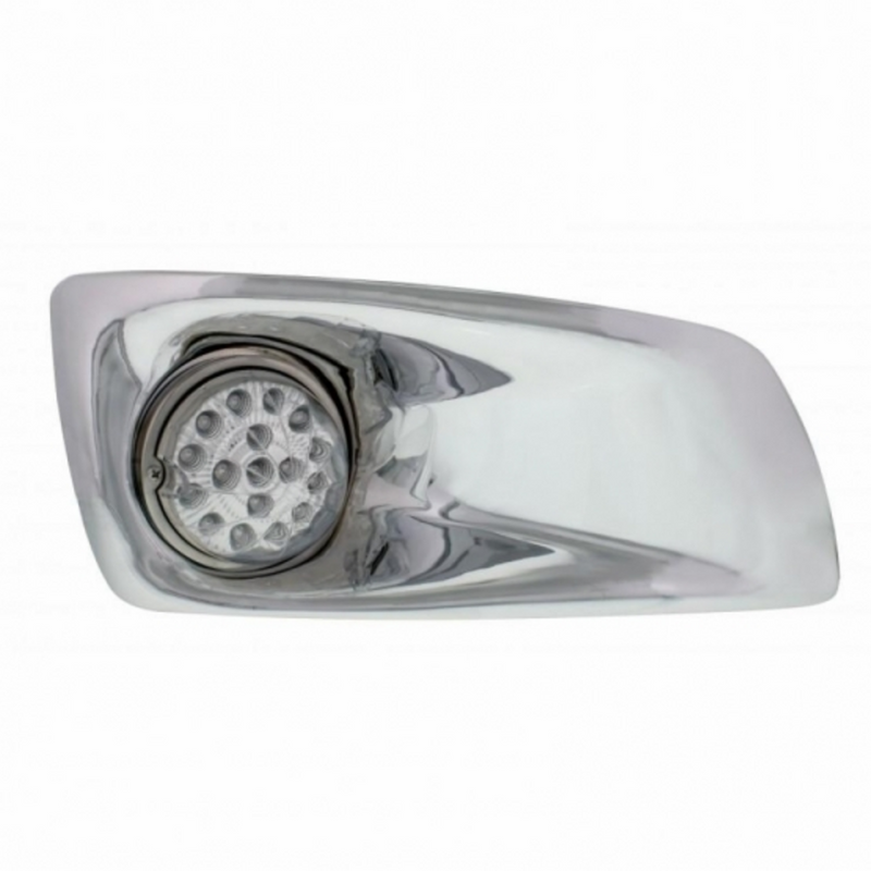United Pacific Fog Light Cover With 17 Amber LED Clear Style Reflector Light For 2007-17 KW T660- Passenger -Clear Lens 42735