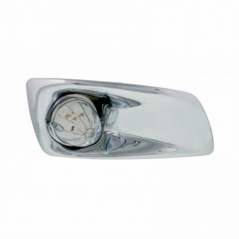 United Pacific Fog Light Cover With 19 LED Watermelon Light For 2007-17 KW T660 (Passenger) Amber LED/ Clear Lens 42753