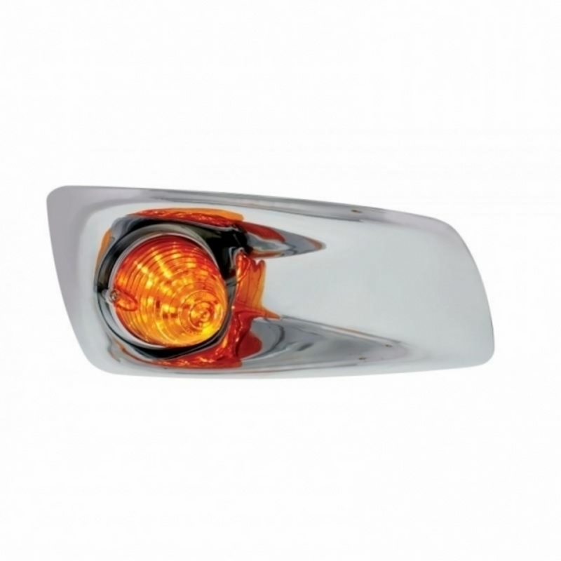 United Pacific Fog Light Cover With 19 LED Beehive Light For 2007-2017 KW T660 (Passenger) Amber LED/ Amber Lens 42754