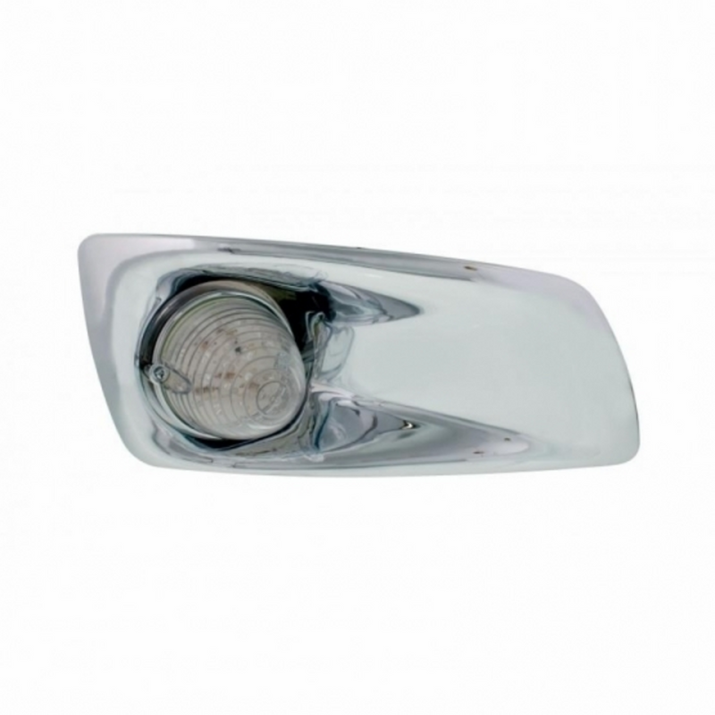 United Pacific Fog Light Cover With 19 LED Beehive Light For 2007-2017 KW T660 (Passenger) Amber LED/ Clear Lens 42755