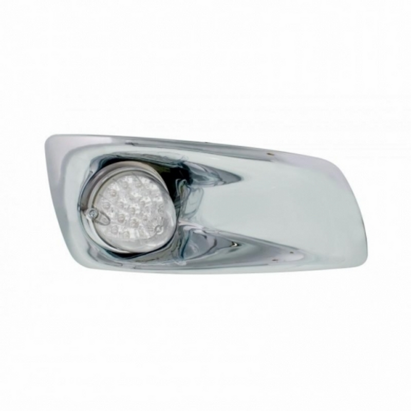 United Pacific Fog Light Cover With 19 LED Reflector Light For 2007-2017 KW T660 (Passenger) Amber LED/ Clear Lens 42757