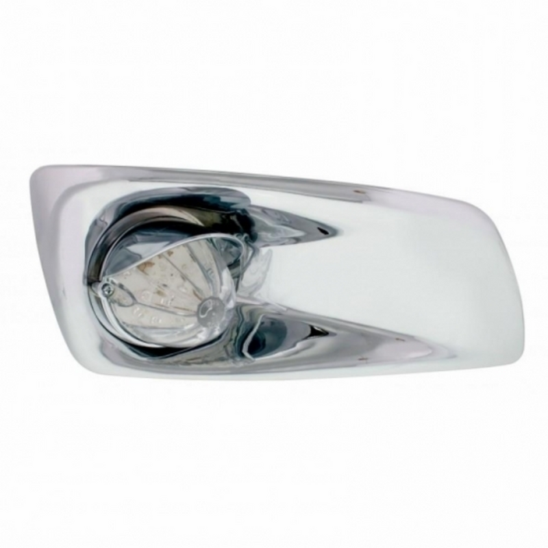 United Pacific Fog Light Cover With 19 LED Watermelon Light & Visor For 2007-17 KW T660 (Passenger) Amber LED/ Clear Lens 42759