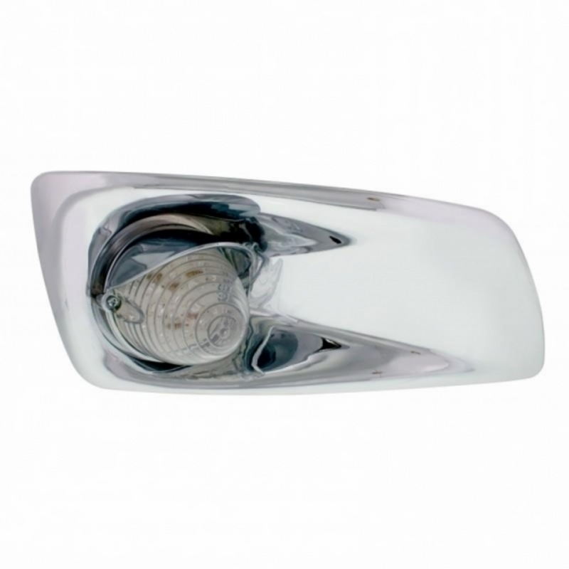 United Pacific Fog Light Cover With 19 LED Beehive Light & Visor For 2007-17 KW T660 (Passenger) Amber LED/ Clear Lens 42761