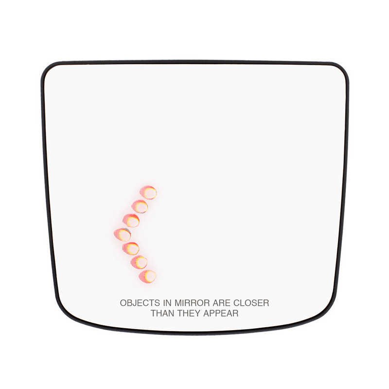 United Pacific Heated Auxiliary Convex Mirror With LED Turn Signal For 2012-2017 Volvo VNL Driver 42835