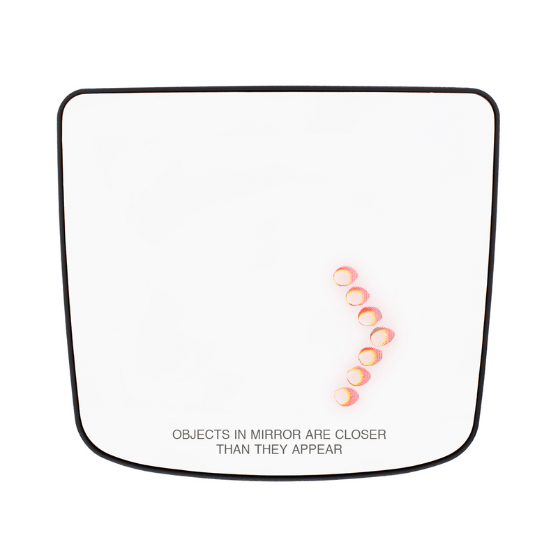 United Pacific Heated Auxiliary Convex Mirror With LED Turn Signal For 2012-2017 Volvo VNL Passenger 42836