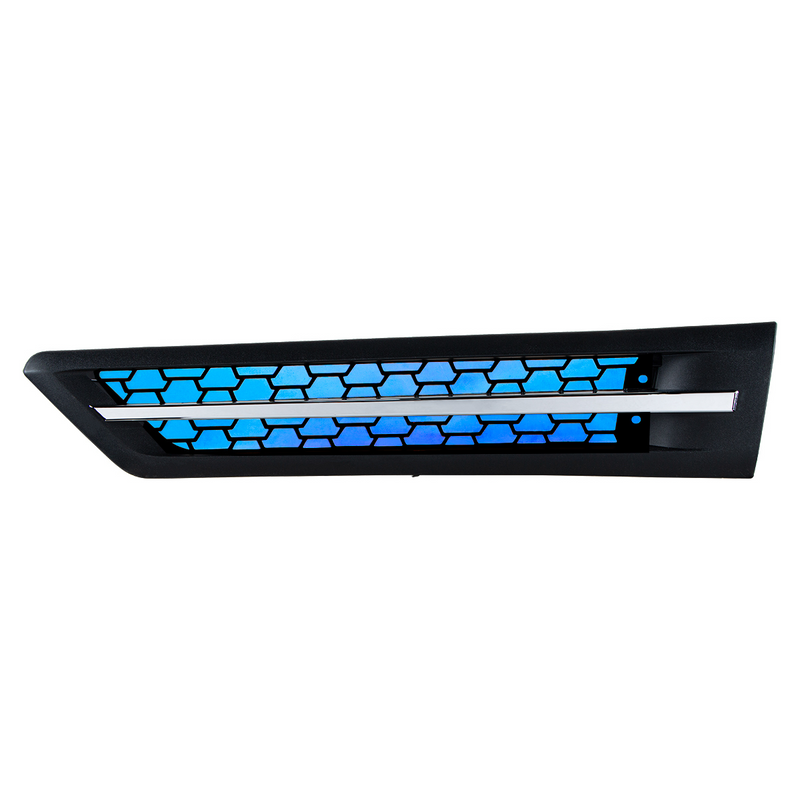 United Pacific Hood Air Intake Grille With Blue LED For 2018-2024 Freightliner Cascadia 126 Driver 42865