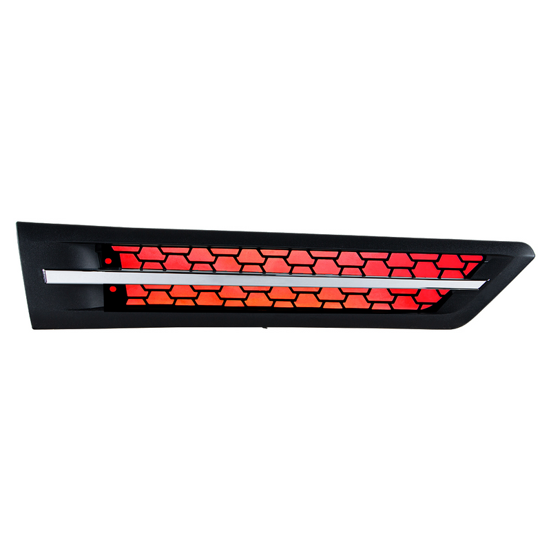 United Pacific Hood Air Intake Grille With Red LED For 2018-2024 Freightliner Cascadia 126 Passenger 42870