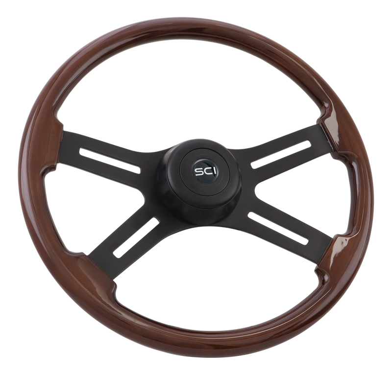Steering Creations 18" Mahogany Rim Steering Wheel- "Midnight Mahogany"