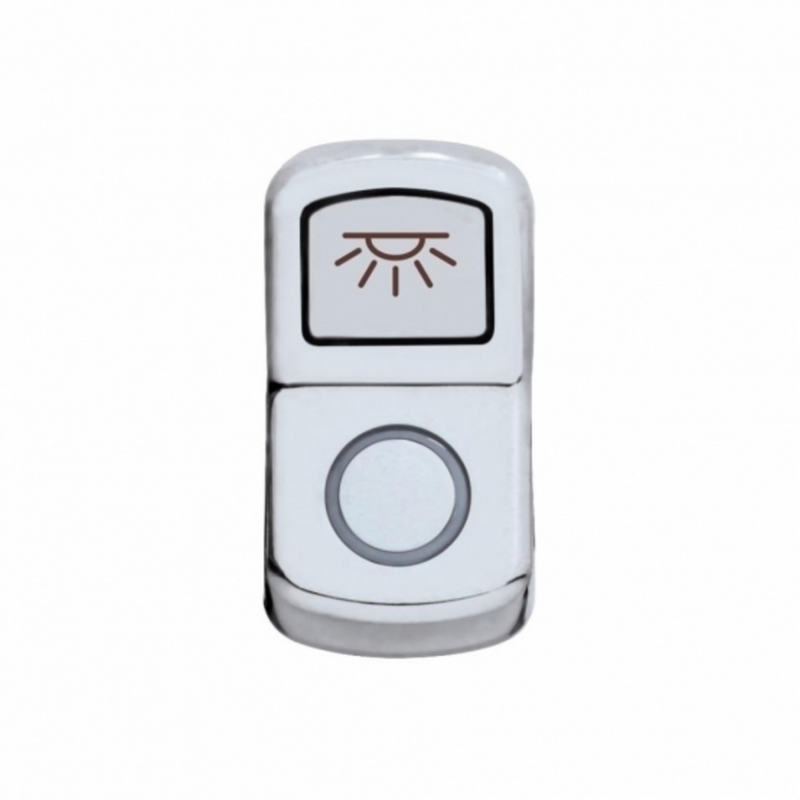 United Pacific "Cab Light" Chrome Rocker Switch Cover Plain 45032