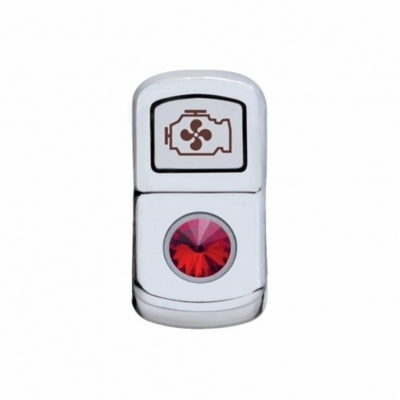 United Pacific "Engine Fan" Rocker Switch Cover With Red Crystal 45087