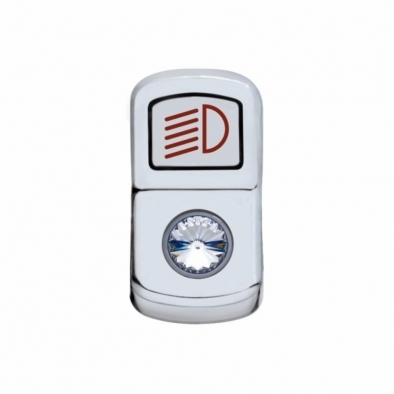 United Pacific "Headlight" Rocker Switch Cover With Clear Crystal 45132