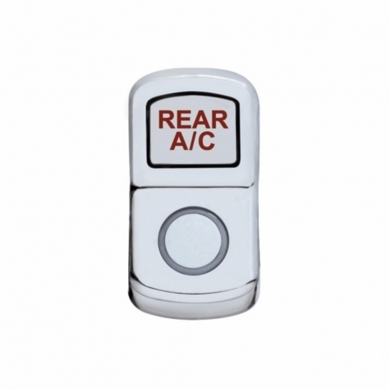 United Pacific "Rear A/C" Chrome Rocker Switch Cover Plain 45168