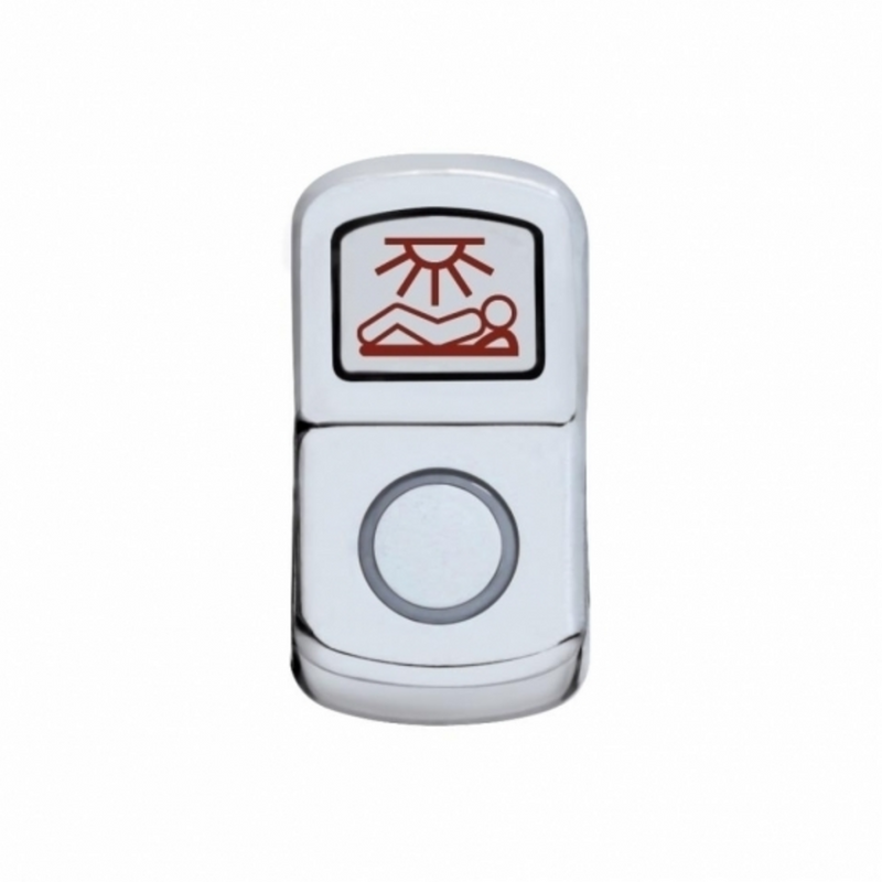 United Pacific "Sleeper Light" Chrome Rocker Switch Cover Plain 45184