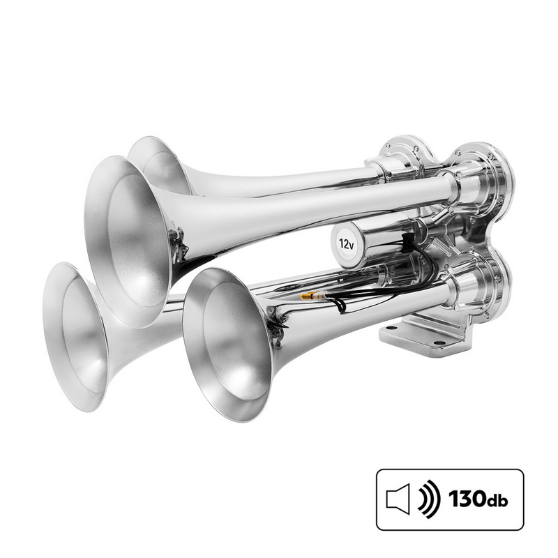 United Pacific 4 Trumpet Mini Train Horn-Chrome 46123