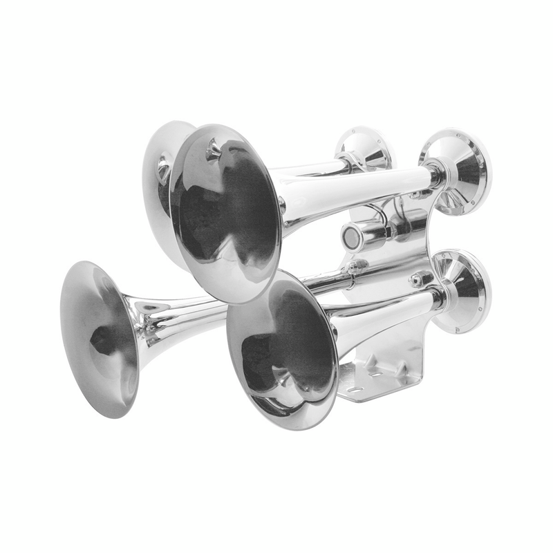 United Pacific 4 Trumpets Air Powered Chrome Train Horn 46130
