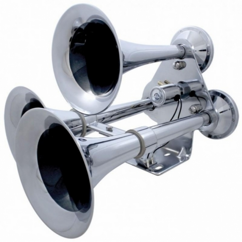 United Pacific 3 Trumpets Air Powered Train Horn With Support Bracket 46150