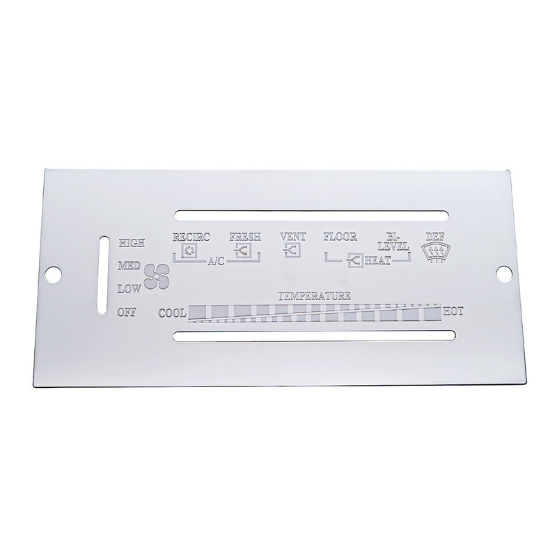 United Pacific 1987-1995 Peterbilt Stainless A/C Control Plate 47989
