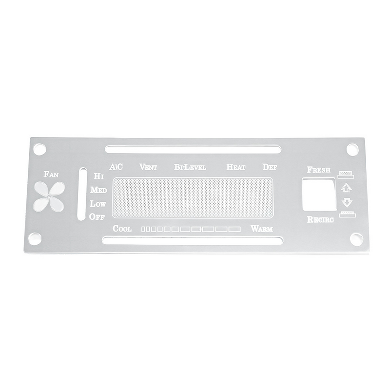 Kenworth Stainless A/C Control Plate With Opening 48202