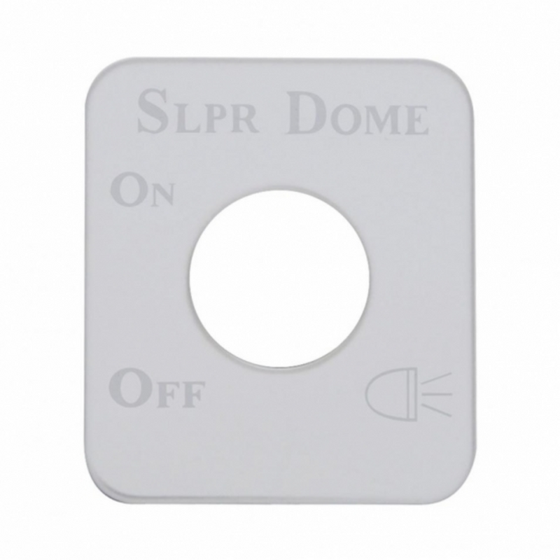 United Pacific Stainless Steel Switch Name Plate For Kenworth Sleeper Dome 48280