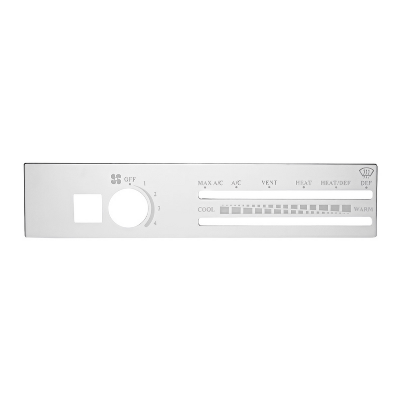 United Pacific Stainless A/C Control Plate With Recirculate Opening For Freightliner 48302