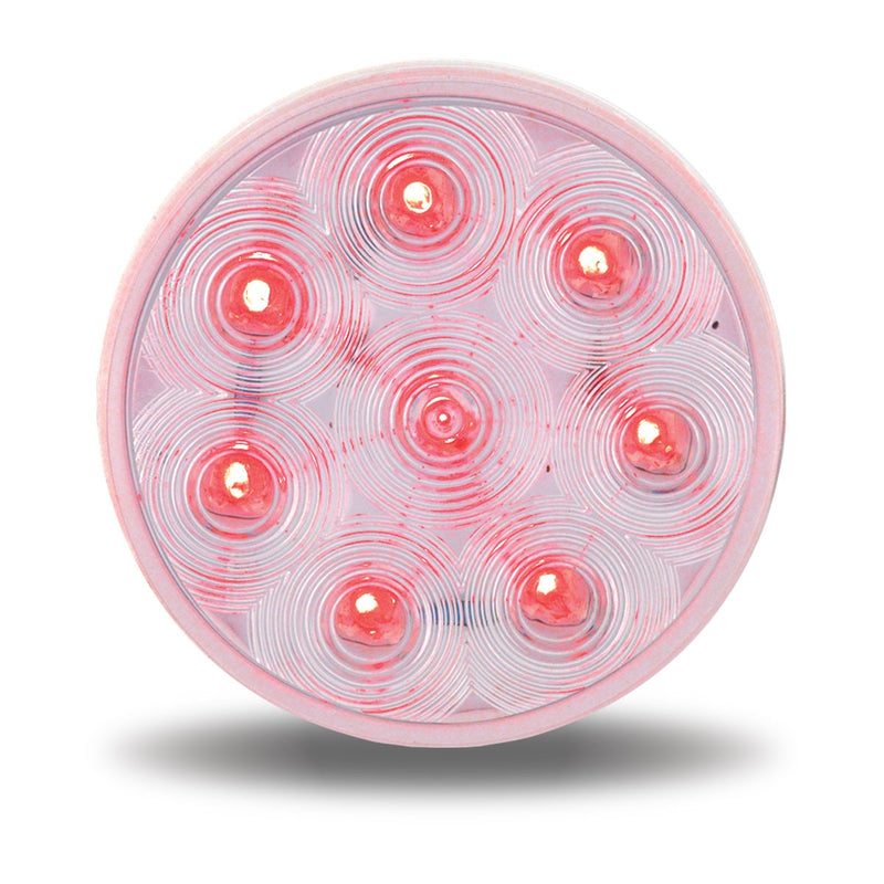 Trux Accessories TRUX 4" Clear Red Stop, Turn & Tail LED (8 Diodes) - TLED-48CR