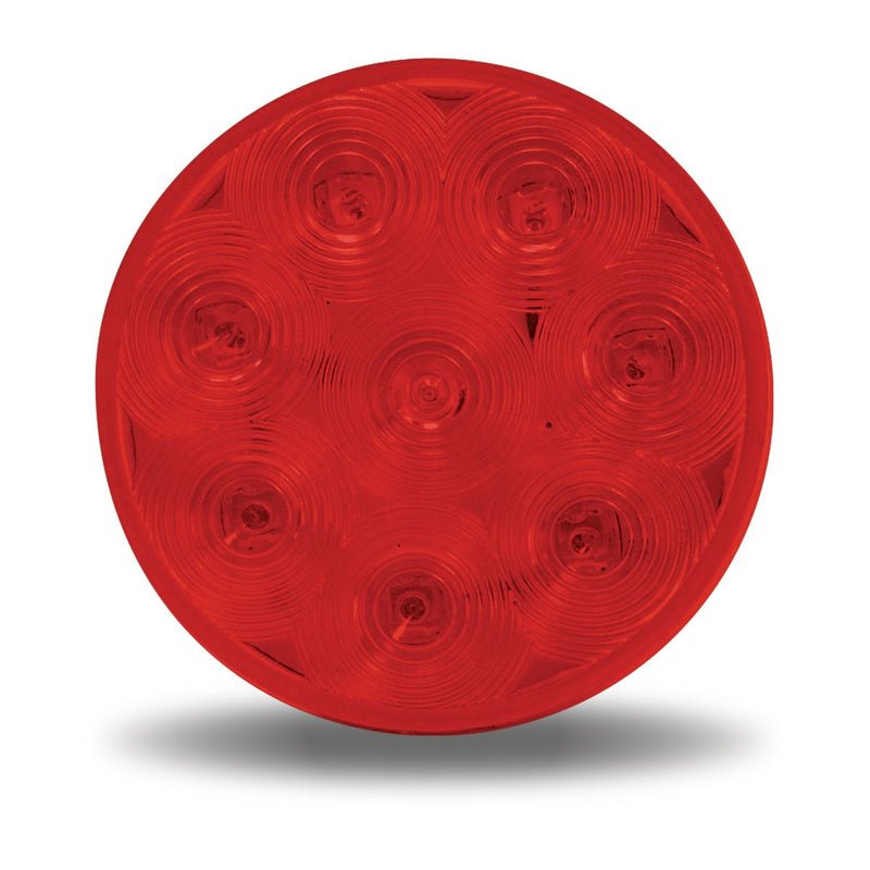 Trux Accessories 4" Economy Red Stop, Turn & Tail LED with Truck-Lite Light Harness (8 Diodes)