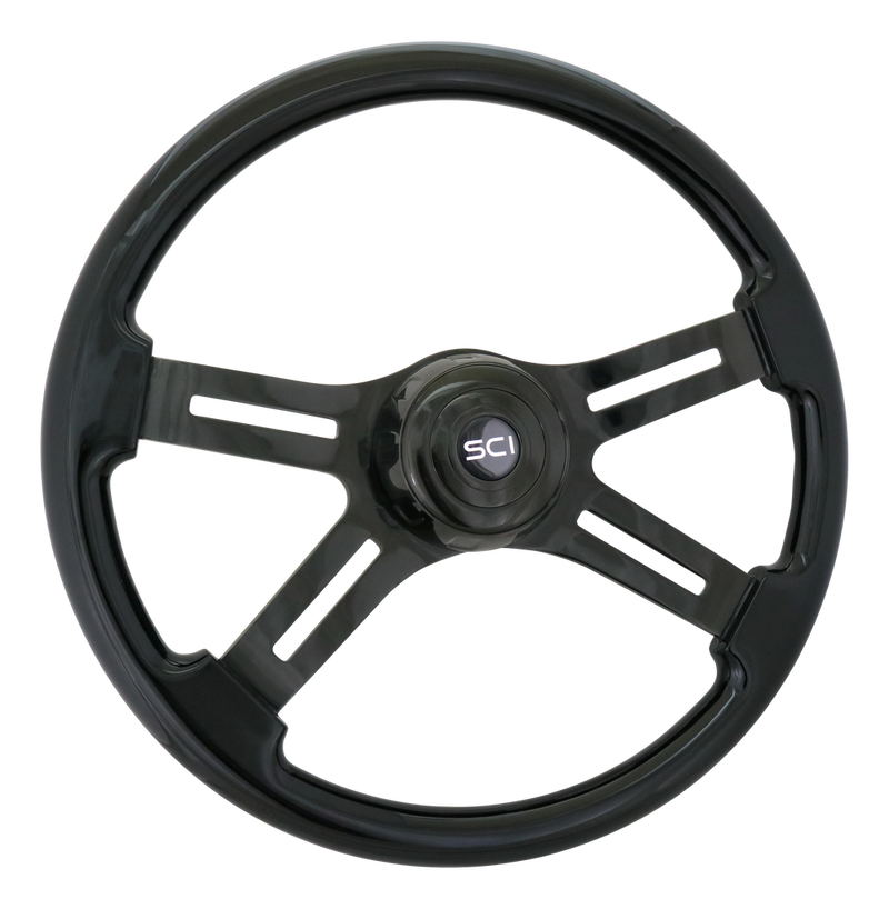 Steering Creations 18" Painted Wood Rim Steering Wheel- "Phantom"