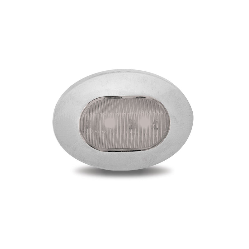 Trux Accessories Mini Oval Button Clear Amber LED - 3 Wire