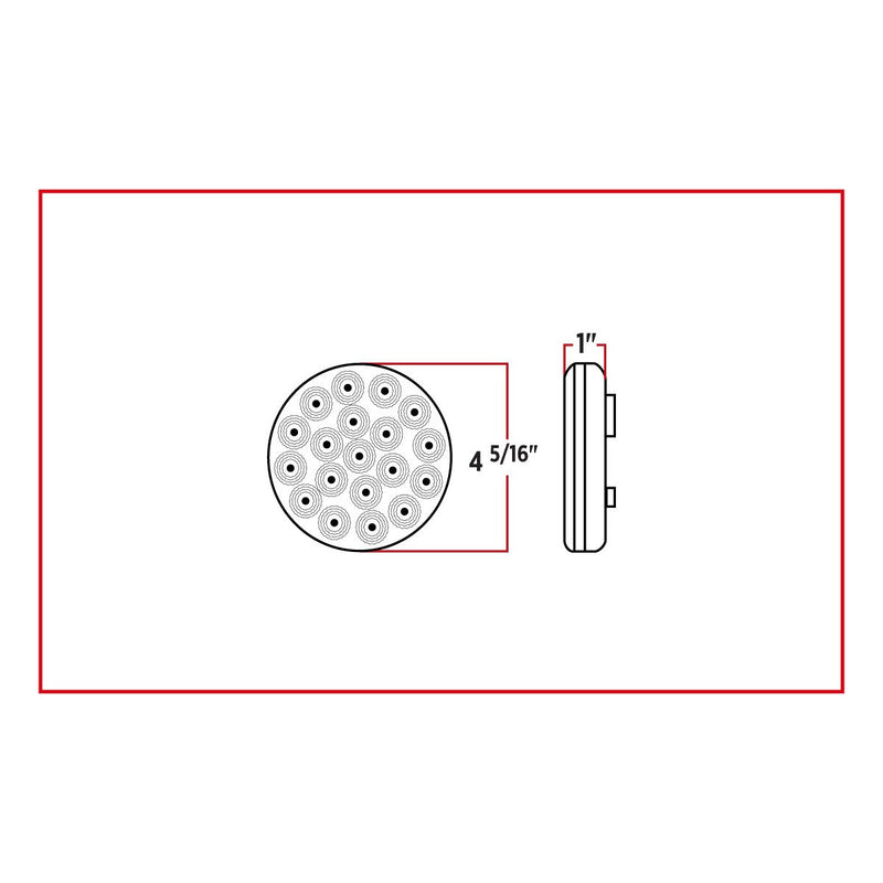 Trux Accessories TRUX 4" Dual Revolution Stop/Turn/Tail to Purple Auxiliary LED (19 Diodes) - TLED-4XRP