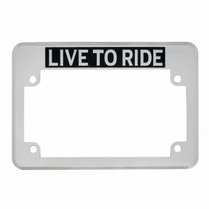 United Pacific "Live To Ride" Motorcycle License Plate Frame 50070