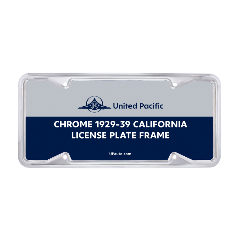 United Pacific Chrome 1929-39 California License Plate Frame 50088