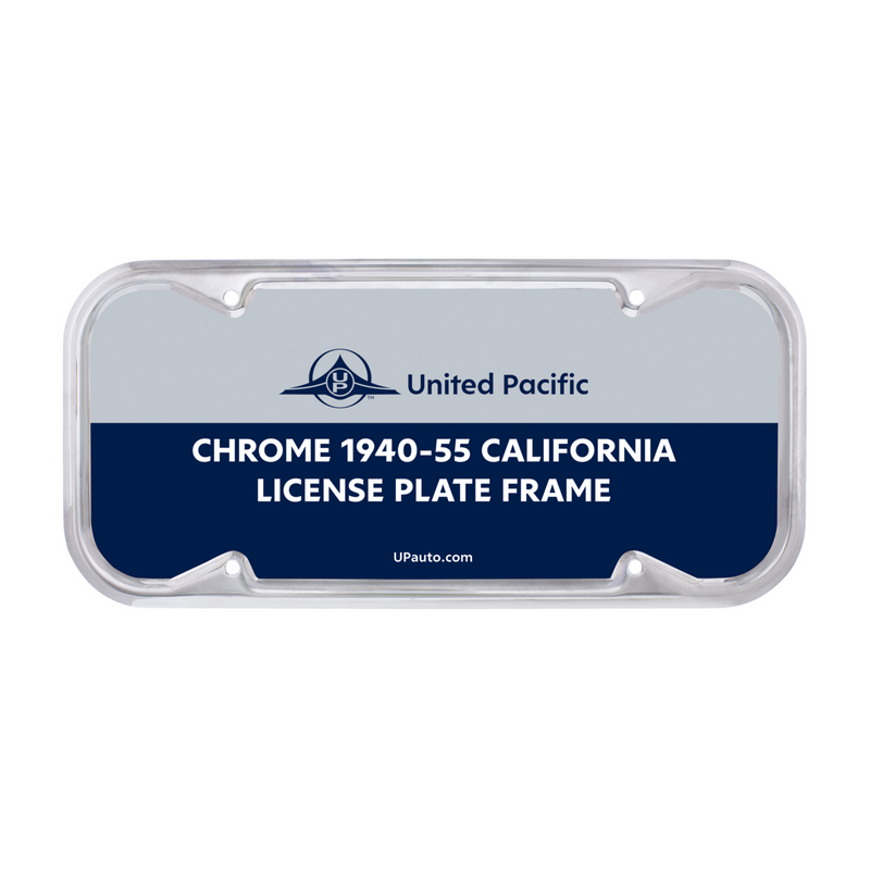 United Pacific Chrome 1940-55 California License Plate Frame 50089