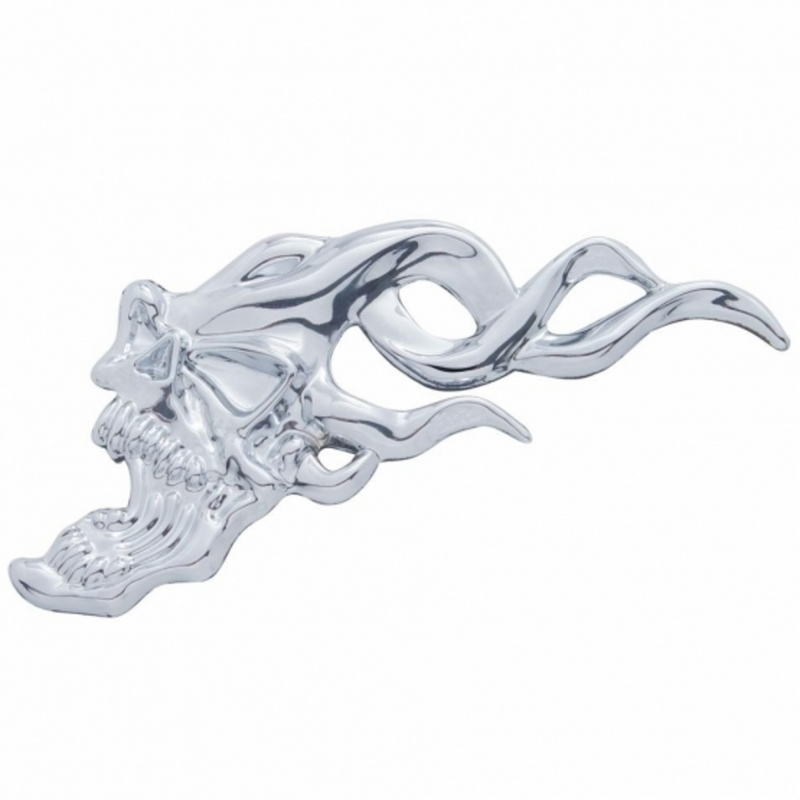 United Pacific Flaming Skull Accent Face Left 50102
