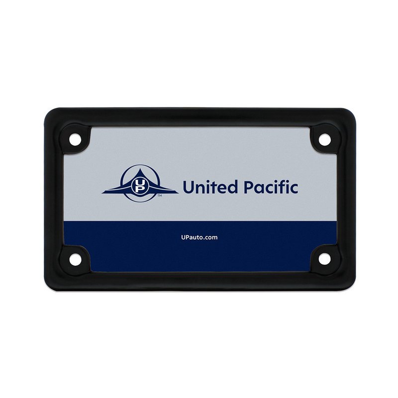 United Pacific Black Motorcycle License Plate Frame 50109