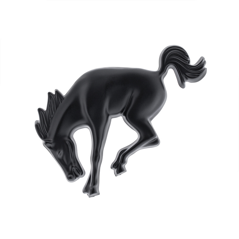 United Pacific Plastic Bucking Horse Emblem Matte Black 50131