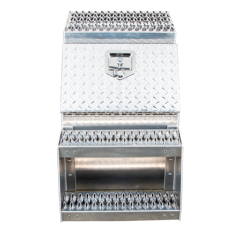 United Pacific 18"L X 25"W X 28"H Aluminum Step Saddle Box 50201