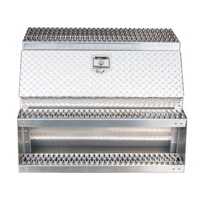 United Pacific 36"L X 25"W X 28"H Aluminum Step Saddle Box 50204