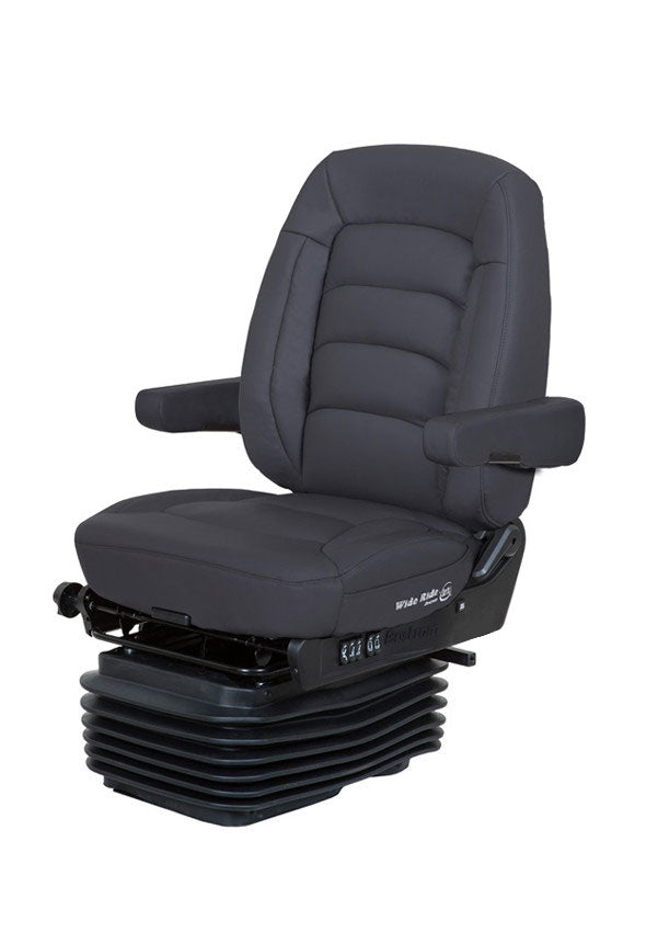 Bostrom Wide Ride Leather Seat with Serta - Black