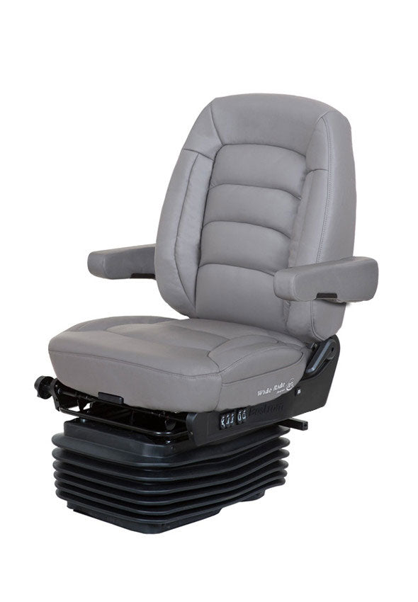 Bostrom Wide Ride Leather Seat with Serta - Grey