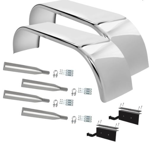 Hogebuilt Tandem Fenders w/ Mirror Shine [Sold as Pair]
