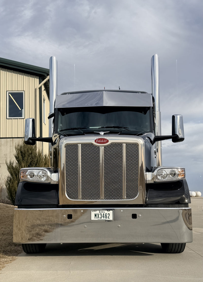 Iowa Customs Visors - Series 2 - Full Wrap - Fits Peterbilt 567  Mid Roof Cab IC163080