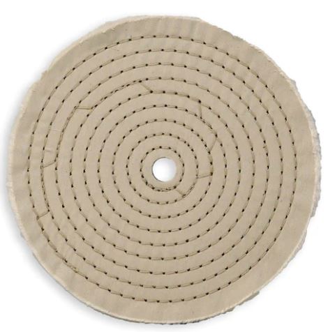 White Cotton Muslin 3/8" Stitching 40 Ply 8"