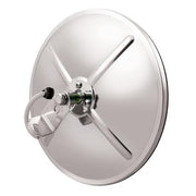 United Pacific 8-1/2" Stainless Steel 320R Convex Mirror - Centered Mounting Stud - Heated