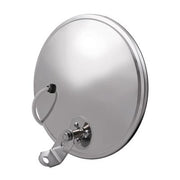 United Pacific 8-1/2" Stainless Steel 320R Convex Mirror - Offset Mounting Stud - Heated