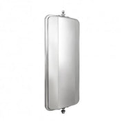 United Pacific 7"x16" West Coast Mirror with Convex Lower Mirror - Stainless - Heated